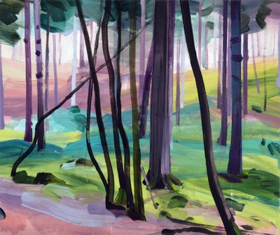 Forêt 26، 2017 (أكريليك على قماش) بواسطة أوليفييه موريل