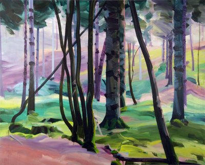 Forêt 28، 2017 (أكريليك على قماش) بواسطة أوليفييه موريل