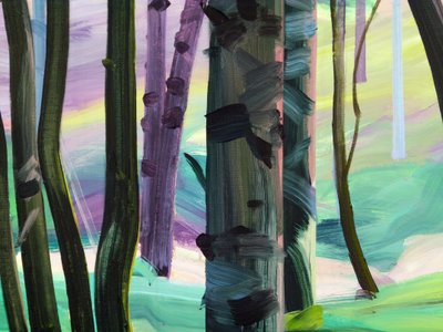 Forêt 28 ، تفاصيل ، 2017 (أكريليك على قماش) بواسطة أوليفييه موريل