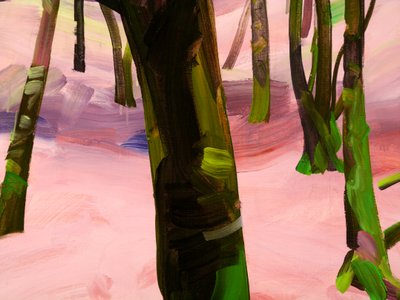 Forêt 29 ، تفاصيل ، 2017 (أكريليك على قماش) بواسطة أوليفييه موريل