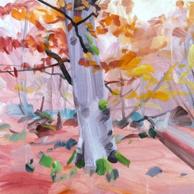 Forêt 37، 2018 (أكريليك على قماش) بواسطة أوليفييه موريل