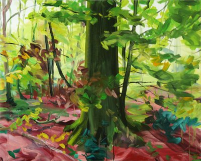 Forêt 3، 2014 (أكريليك على قماش) بواسطة أوليفييه موريل