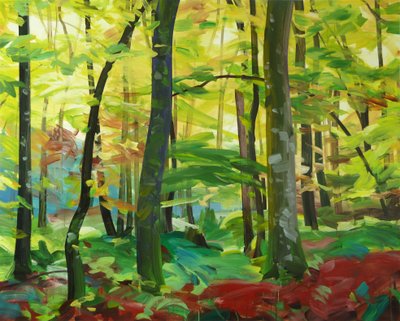 Forêt 4، 2015 (أكريليك على قماش) بواسطة أوليفييه موريل