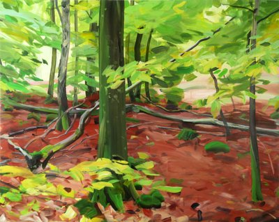 Forêt 5، 2015 (أكريليك على قماش) بواسطة أوليفييه موريل