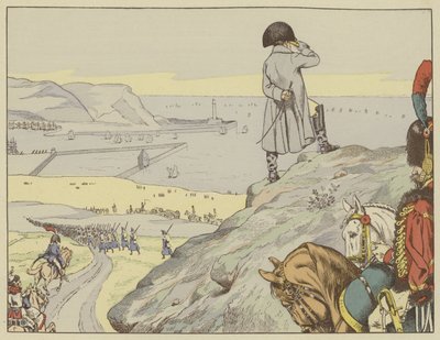 في معسكر بولون ، نظر نابليون باستمرار عبر القناة نحو إنجلترا ، سبتمبر 1803 بواسطة وظيفة Onfray de Breville