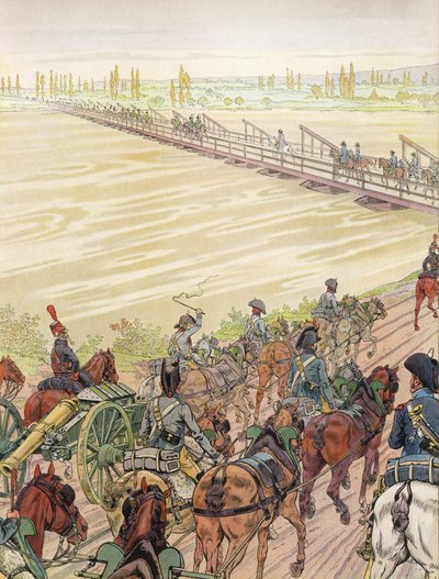 نابليون يعبر نهر الراين ، 1 أكتوبر 1805 بواسطة وظيفة Onfray de Breville
