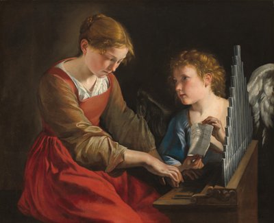 القديسة سيسيليا وملاك بواسطة Orazio Gentileschi و Giovanni Lanfranco