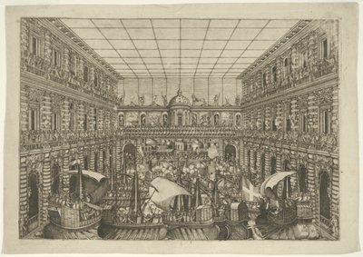 Naumachia في ساحة Palazzo Pitti بواسطة أورازيو سكارابيللي
