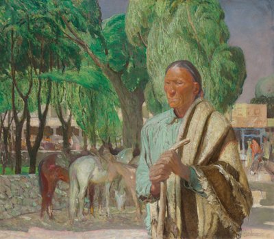 ركن في ساحة تاوس ، حوالي عام 1925 (زيت على قماش) بواسطة أوسكار إدوارد بيرنينغهاوس
