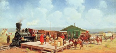 محطة السكة الحديد الغربية ، أيام الحدود ، حوالي 1901 (زيت على قماش) بواسطة أوسكار إدوارد بيرنينغهاوس