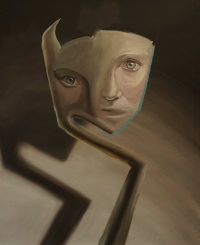 روح منقسمة، 2023 (زيت على كتان) بواسطة 