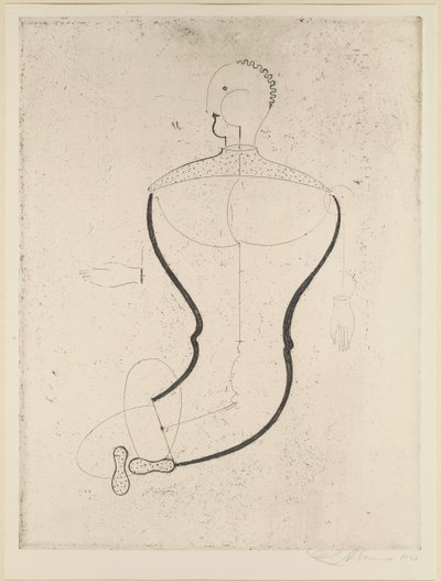 صورة مجردة إلى اليسار ، 1923. بواسطة أوسكار شليمر
