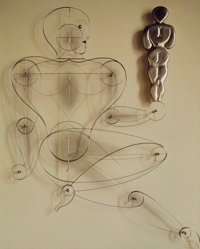 Homo, wire figure with rear view figure in its hand بواسطة أوسكار شليمر