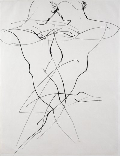Two figures in opposing motion, dance بواسطة أوسكار شليمر