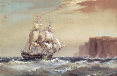 سفينة مهاجرة قادمة من سيدني هيدز ، 1883 بواسطة Oswald Walters Brierly