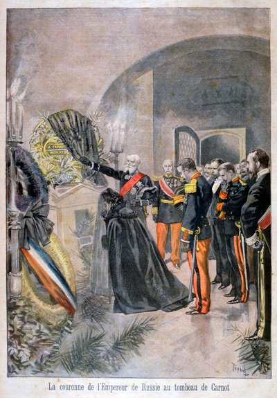 إمبراطور روسيا عند قبر كورنوت ، 1896 بواسطة أوزوالدو توفاني