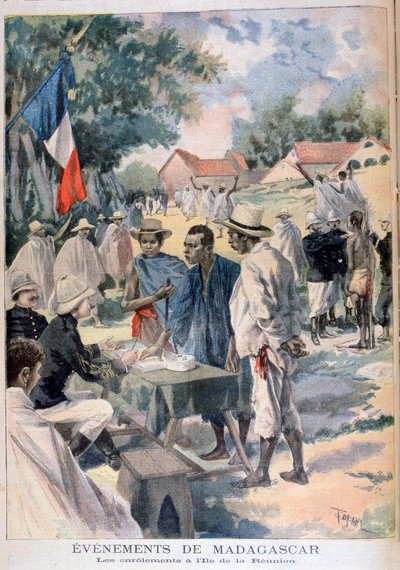 تجنيد السكان الأصليين في جزيرة لا ريونيون ، 1895 بواسطة أوزوالدو توفاني