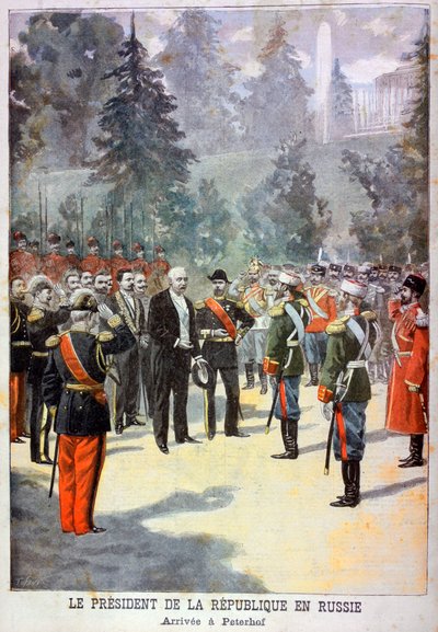 استقبل فيليكس فور ، رئيس فرنسا ، في بيترهوف ، سان بطرسبرج ، روسيا ، 1897 بواسطة أوزوالدو توفاني