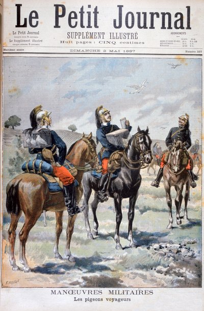 المناورات العسكرية الفرنسية: استخدام الحمام الناقل للتواصل ، 1897 بواسطة أوزوالدو توفاني