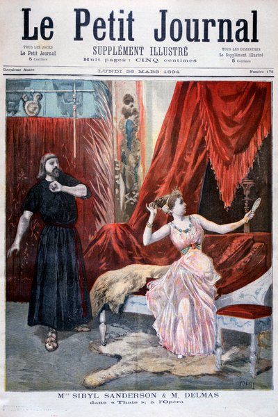 Sibyl Sanderson and Delmas in Jules Massenet s Opera Thais، Paris، 1894 بواسطة أوزوالدو توفاني