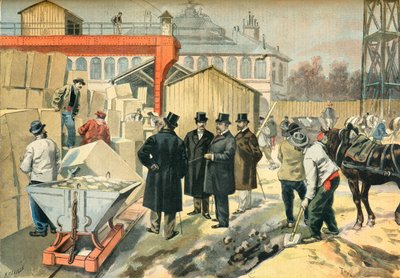 أمير ويلز يزور مواقع بناء معرض باريس لعام 1900 بواسطة أوزوالدو توفاني