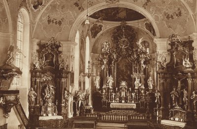 أبرشية الكنيسة ، Oberammergau ، داخل الكنيسة بواسطة أوتو باليرستيدت