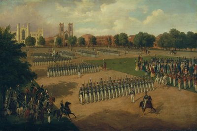 الفوج السابع في المراجعة ، ميدان واشنطن ، نيويورك ، 1851. بواسطة أوتو بويتشر