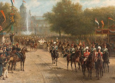 The Frederiksplein ، أمستردام ، أثناء دخول الملكة فيلهلمينا ، ٥ سبتمبر ١٨٩٨ بواسطة أوتو إيريلمان