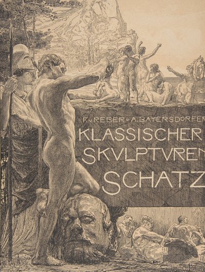 تصميم غلاف "Klassischer Skulpturenschatz" ، أواخر القرن التاسع عشر ، أواخر القرن التاسع عشر. بواسطة أوتو غرينر