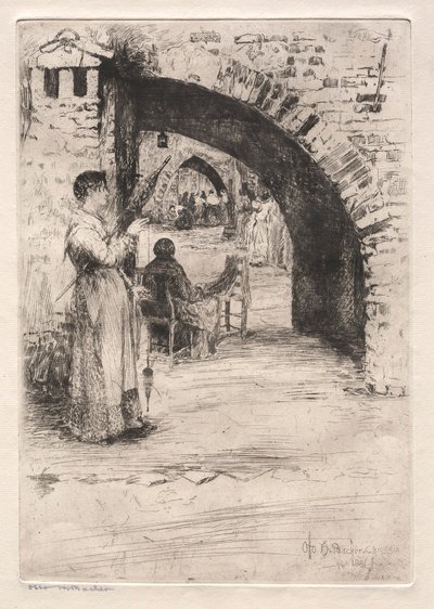 نقوش البندقية: Net Makers ، 1881. بواسطة أوتو هـ