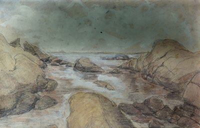رسومات البحر والمناظر الطبيعية (ألوان مائية وقلم رصاص على ورق) بواسطة أوتو لودفيج سيندينج