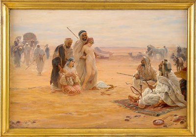 Le marche aux esclaves - The Slave Market - لوحة لأوتو بيلني (1866-1936) ، ألوان زيتية على قماش 1910 (80x120 سم) - مجموعة خاصة بواسطة أوتو بيلني