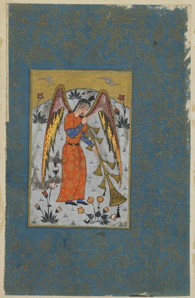 الملاك Israfil ، c.1580-90 بواسطة المدرسة العثمانية