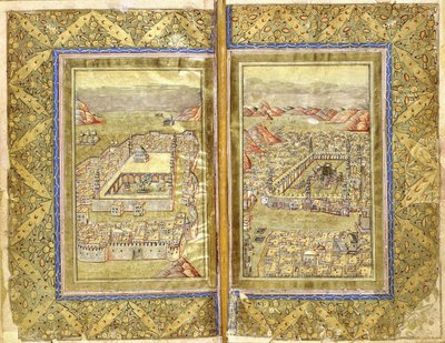 مناظر لمكة والمدينة ، ج 1794-5 بواسطة المدرسة العثمانية