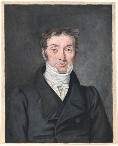 صورة لمدرس المدرسة هانز جنسن فيسبي (1777-1870) ، من أغيروب ، أبرشية راملس. بواسطة PC Skovgaard
