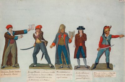 اليعاقبة والإرهابيون في فترة حكم الإرهاب (1793-4) خلال الثورة الفرنسية (الغواش) بواسطة القراء PA و JB