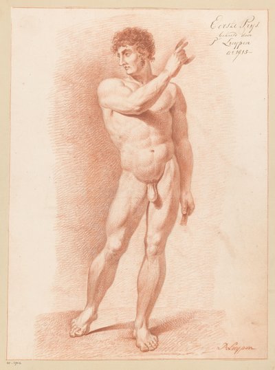 يقف الذكور عارية ، ينظر من الأمام (الجائزة الأولى 1815) بواسطة P. Luypen