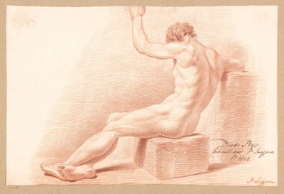 جالس عاري ، ينظر من الخلف (الجائزة الثالثة 1807) بواسطة P. Luypen