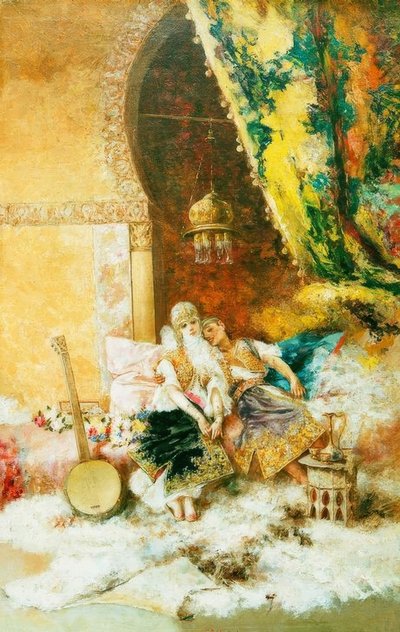 مشهد القصر مع السيدات الحريم بواسطة بابلو ساليناس