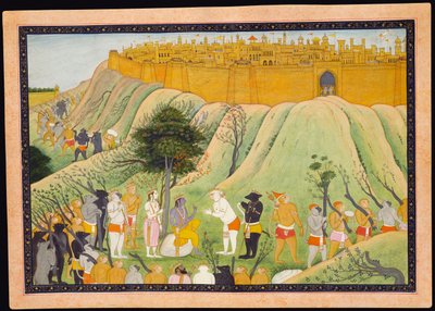 راما ولاكشمانا في مستشار مع القرد والدب الحلفاء ، c.1800 بواسطة مدرسة باهاري