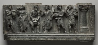 الإغاثة Bacchanalian ، باكستان ، Gandhara ، منطقة بونر ، أوائل فترة كوشان (1-320 م) (الشست) بواسطة المدرسة الباكستانية