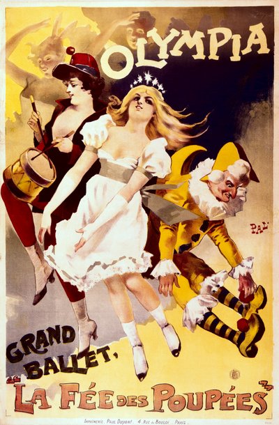 La Fée des Poupées ، ملصق إعلاني للباليه الكبير في مسرح أوليمبيا (لون ليثو) بواسطة بال (1855-1942)