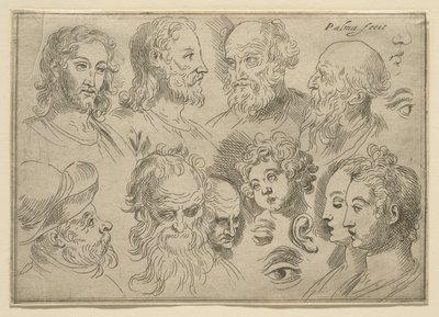 لوح رسم بعشرة رؤوس ، 1636 بواسطة بالما إل جيوفان