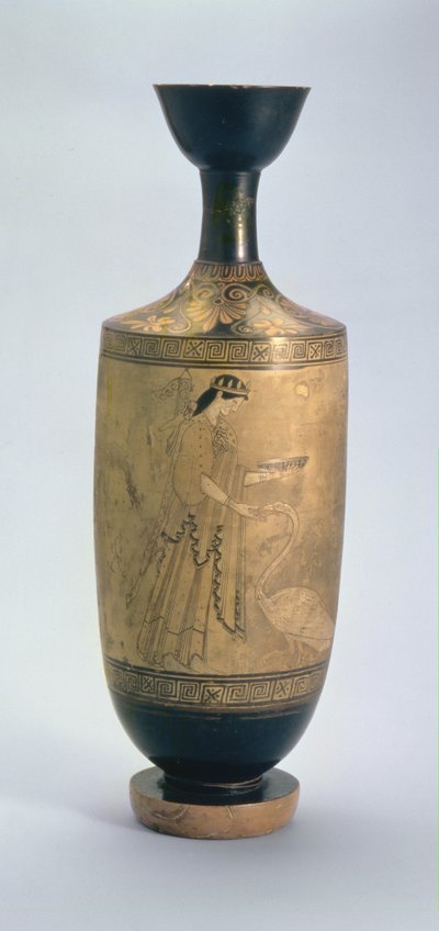 العلية البيضاء ليكيثوس مع Artemis والبجعة ، c.490 قبل الميلاد (السيراميك) بواسطة رسام عموم