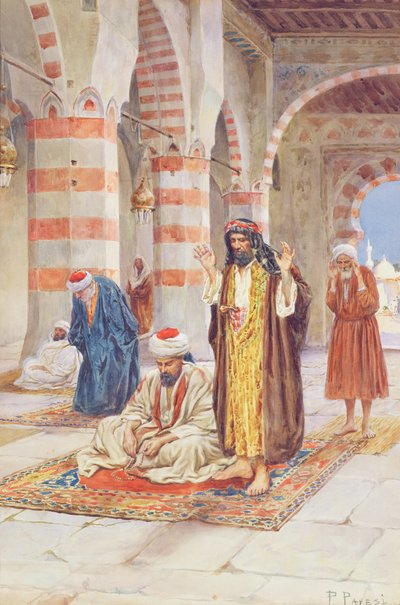 ساعة الصلاة (مرحاض فوق آثار قلم رصاص على ورق) بواسطة باولينو بافسي
