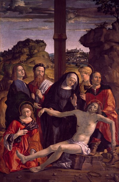 ترسب المسيح ، تفاصيل من Polyptych of Passion بقلم باولو كافازولا (1486-1522) بواسطة باولو موراندو كافازولا