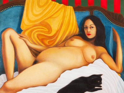 باربرا ومصارع الثيران، 2016 (زيت على لوح خشبي) بواسطة Paolo Perfranceschi