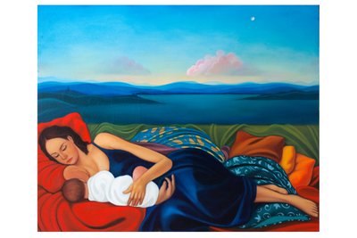 باربرا إي أرتميسيا، 2020 (زيت على لوح خشبي) بواسطة 