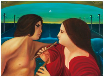 ميثولوجيكا رقم 1: أفروديت، 2025 (زيت على لوح خشبي) بواسطة 