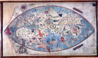 خريطة العالم باولو توسكانيللي (1397 - 1497). 1457. تمثل هذه الخريطة الصورة الأوروبية للأرض قبل اكتشاف القارات الكبرى. مكتبة Nazionale فلورنسا بواسطة باولو توسكانيللي
